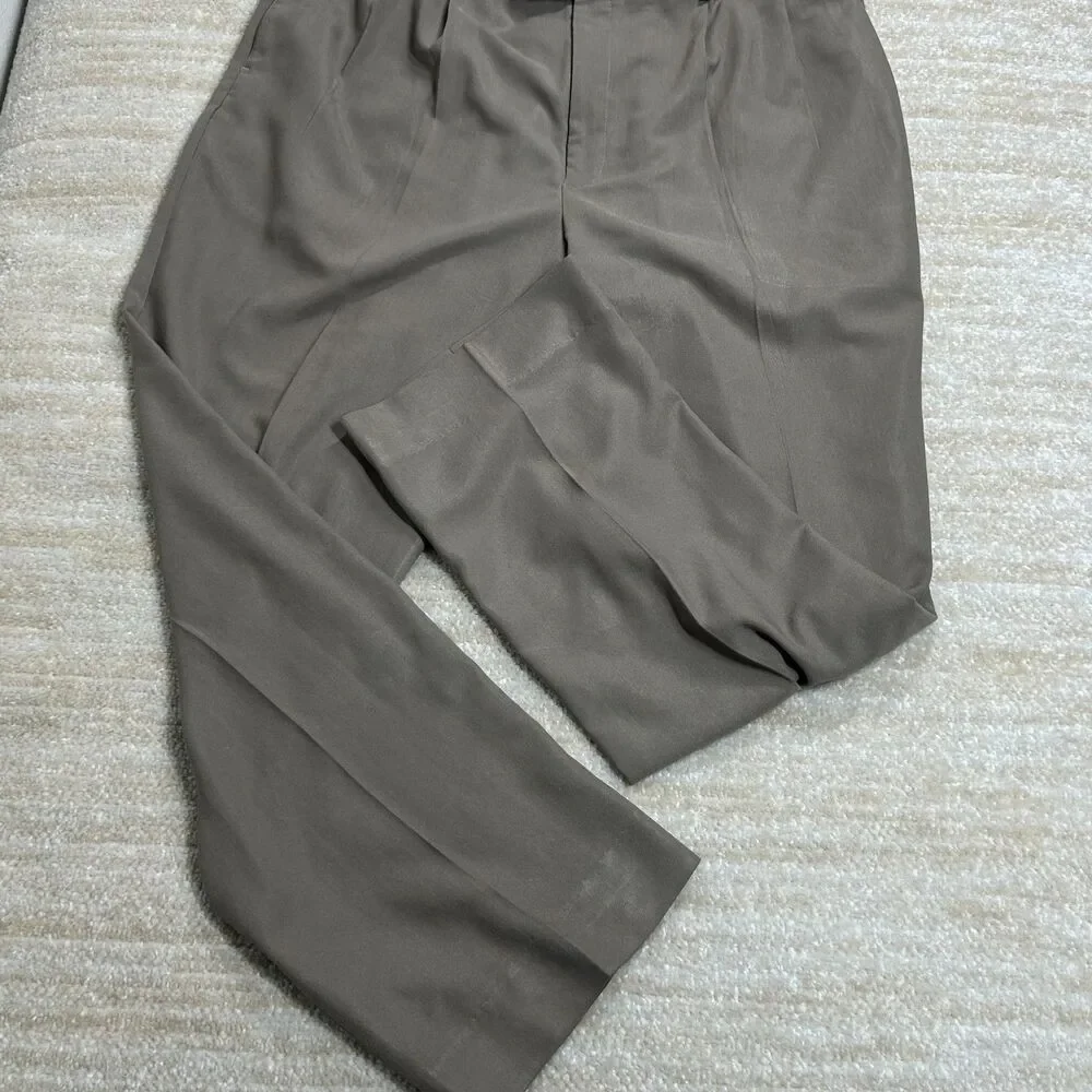 Levis Slates Dress Pants Men W42 L32 Brown Classic Fit Vintage 1998 Shiny Look
